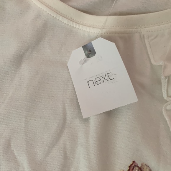 NWT girls cream unicorn glitter sequin top from NEXT Sz 12 years - Picture 5 of 10